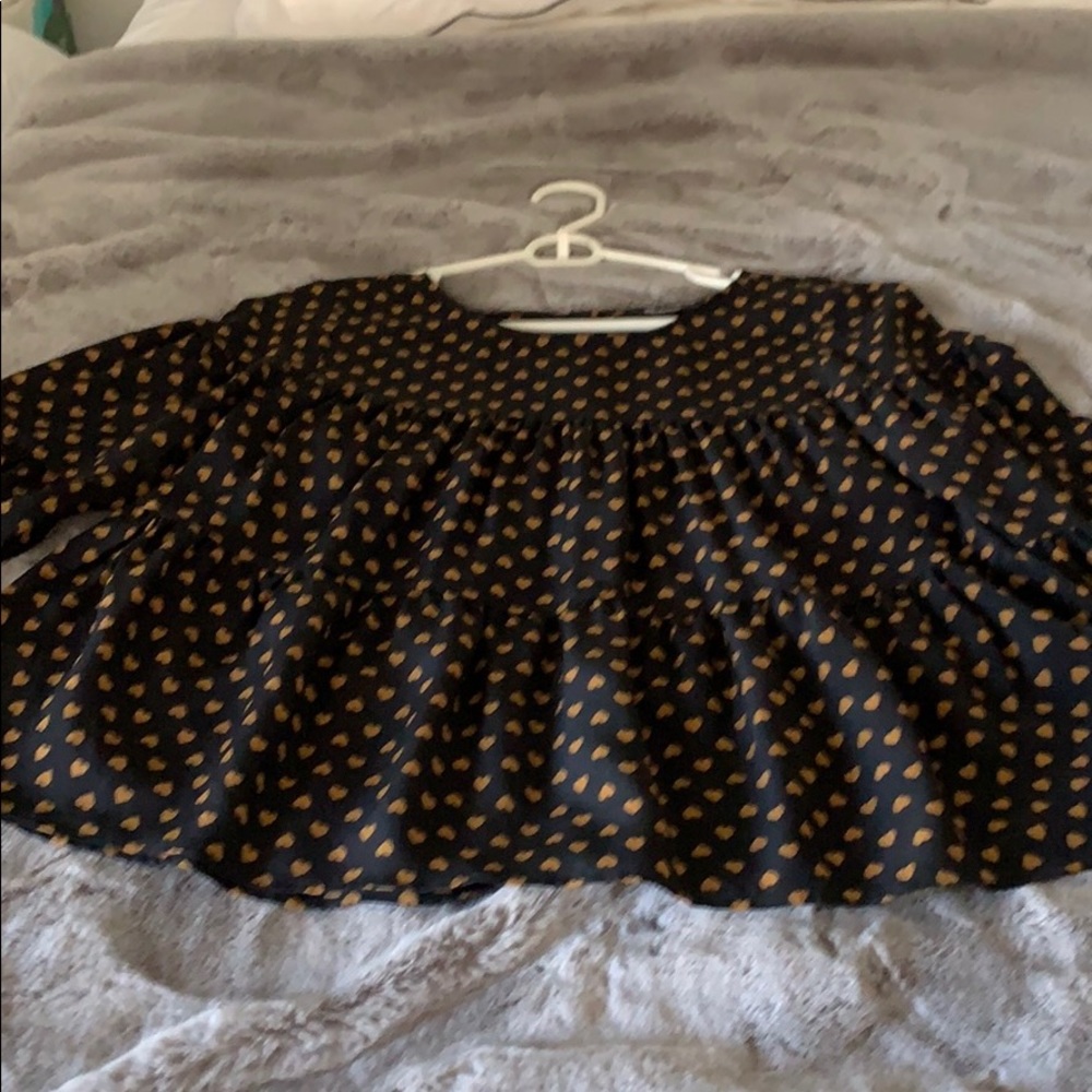 Madewell Tiered Blouse with ❤️ Pattern